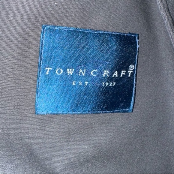 Towncraft Vintage Coat Gray Belted Trench Dark Academia Old Money Men's Size 40S - Picture 2 of 16